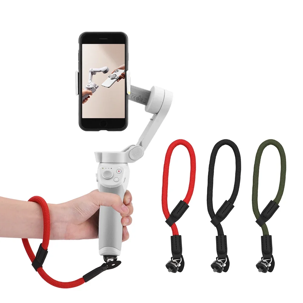 DJI OM 4 Osmo 모바일 3 용 나일론 안전 끈 핸드 스트랩, 핸드헬드 짐벌 안정기 액세서리, 1/4 인치 나사 손목 밴드 포함