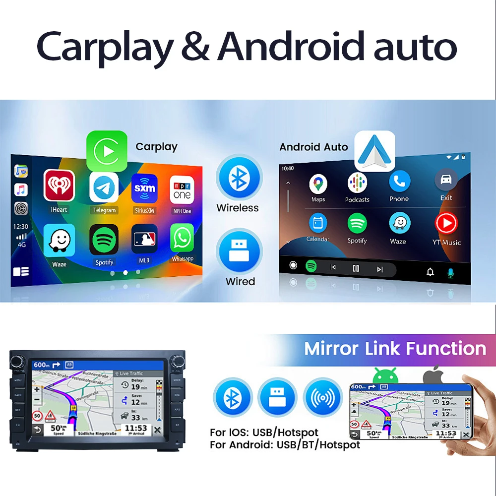 Android 13.0 Car Radio for Kia Ceed Venga 2007-2016 with GPS Navigation WiFi Multimedia Player Wireless Carplay Head Unit Stereo