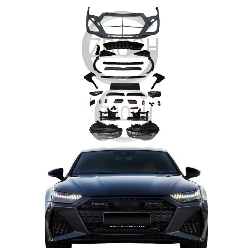 

2023 RS7 Car Bodykit for Audi A7 S7 Upgrade Front & Rear Bumper with Headlights New Condition Payment TT