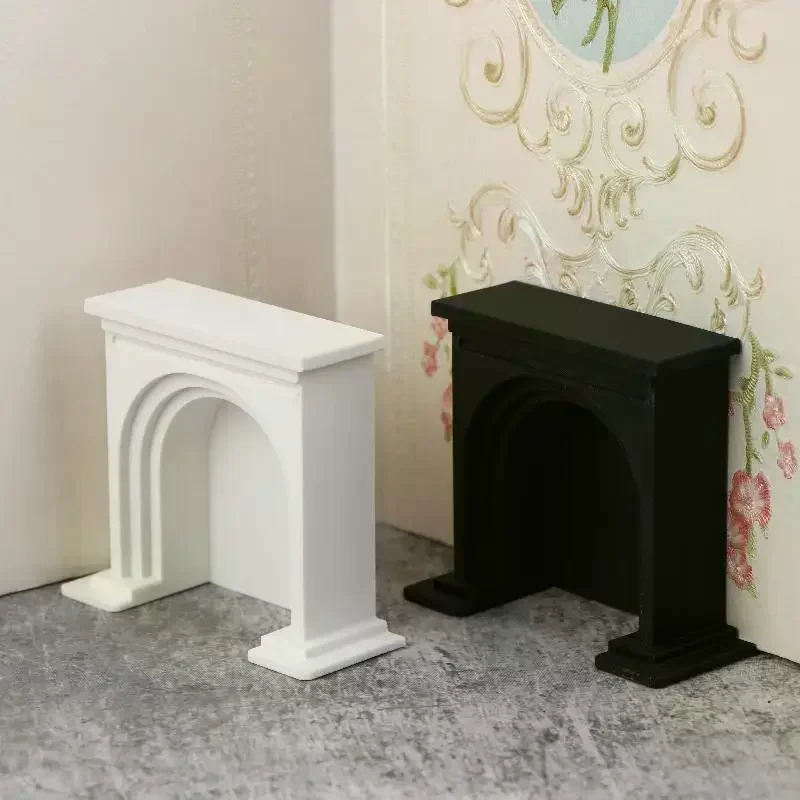 1/12 Dollhouse Mini Fireplace Model Christmas Scene Furniture Model Accessories For Doll House Decor Kids Pretend Play Toys Gift