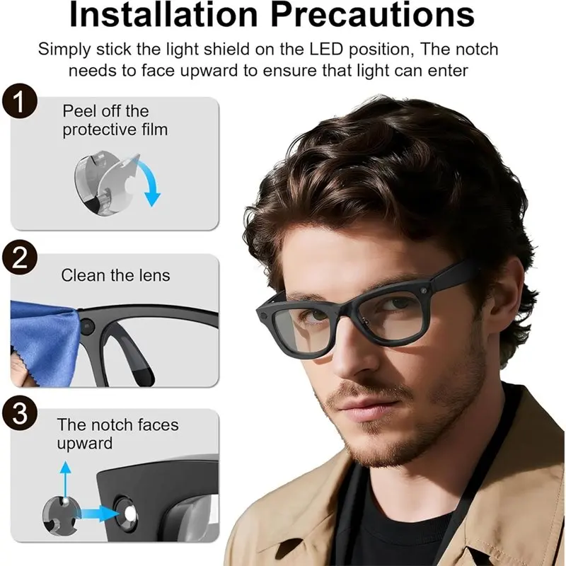 

Светодиодные накладки A55F-20PCS для умных очков Meta, для дисплеев Skyler Headliner/Oakley Meta HSTN