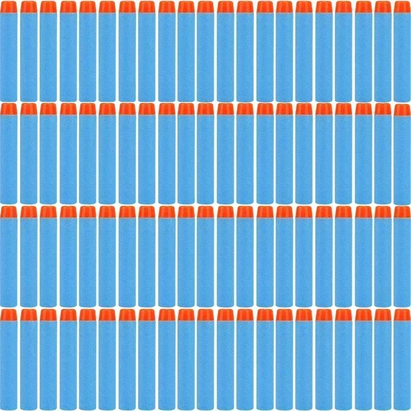 스카이 블루 솔리드 라운드 헤드 총알 7.2cm N-스트라이크 엘리트 시리즈 블래스터용 폼 EVA 리필 다트 어린이 장난감 총 액세서리