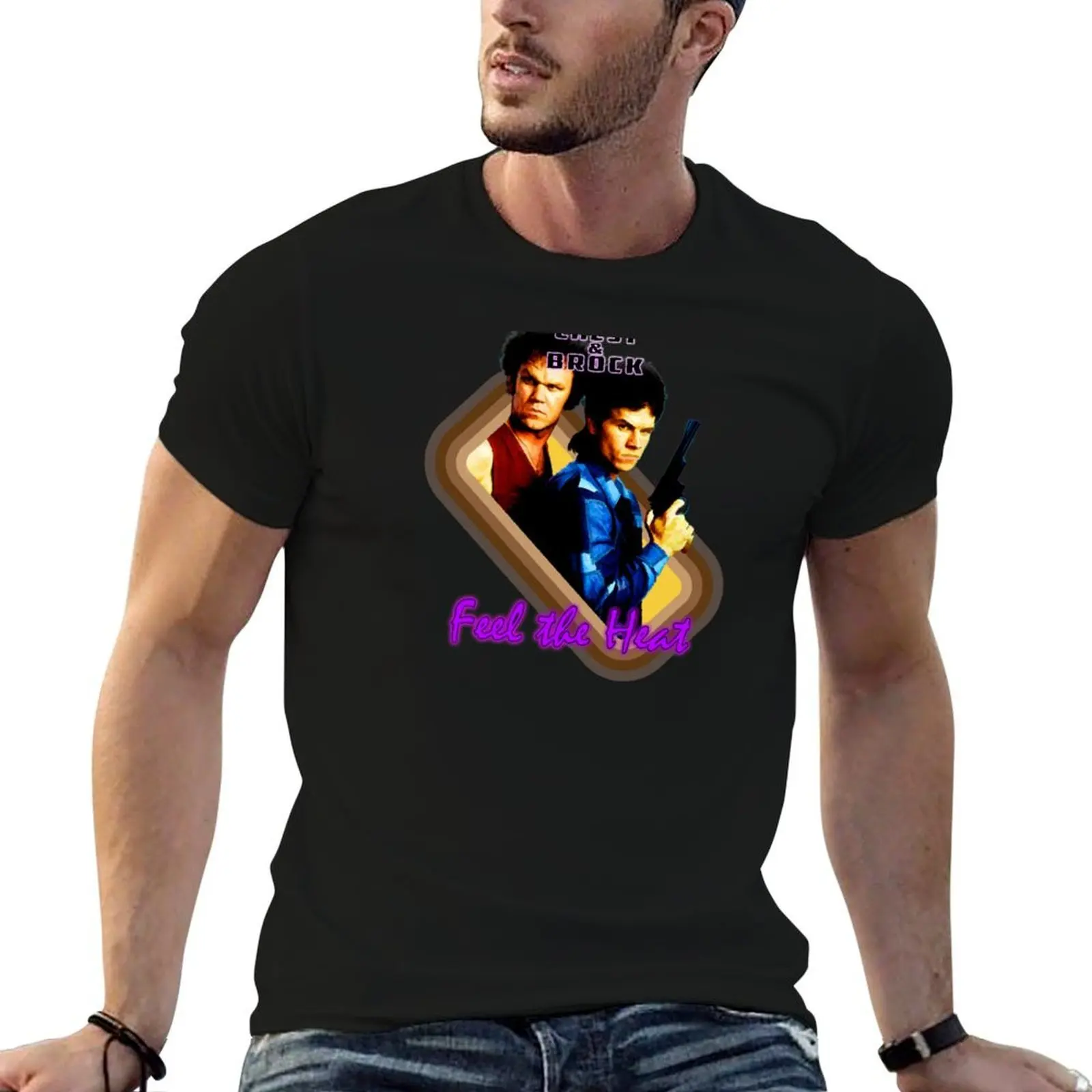Brock and Chest- Feel the Heat T-Shirt man t shirt designer graphic t shirts for man T-Shirt