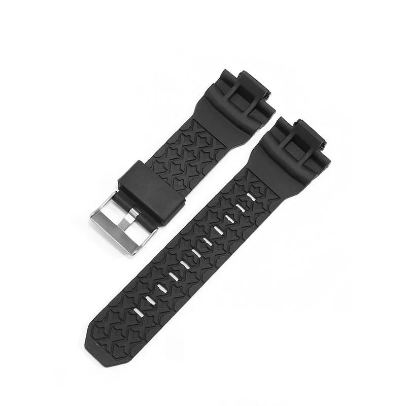 PEIYI Quality Rubber Watchstrap Suitable For GAW-100B/GA-150/200/201/300/310/GLX Black ResinRubber Watchband Men16mm