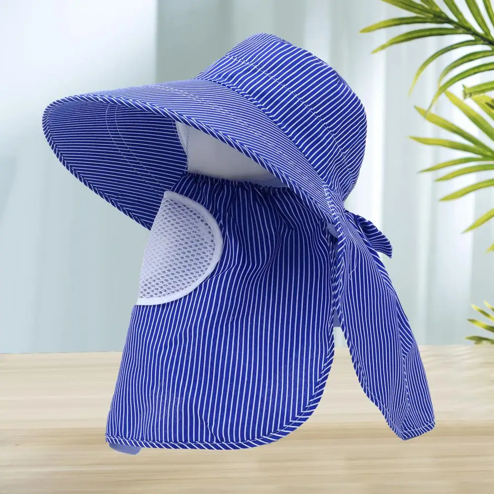 Cycling Hat Sunshade Face Neck Protection Outdoor Women Cap Anti-UV  Wide Brim Riding Cap Breathable Elastic Band Women Headwear