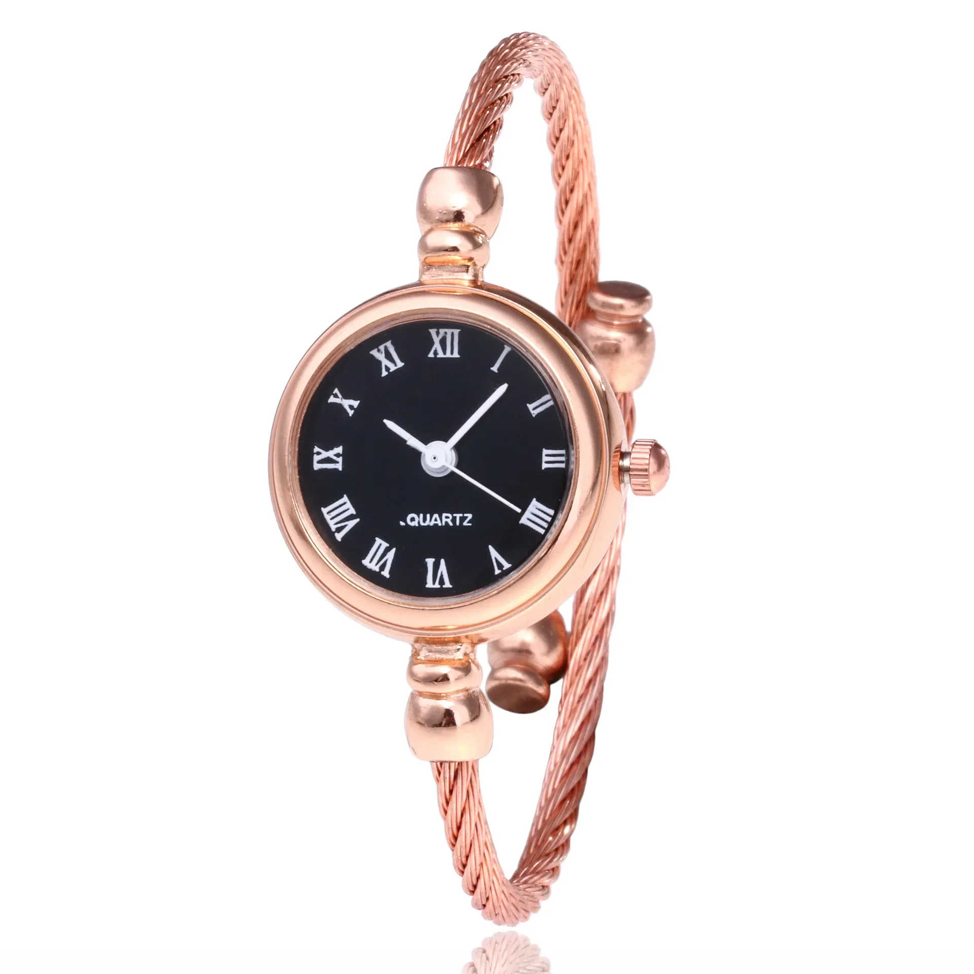 

Small Gold Bangle Bracelet Luxury Watch Stainless Steel Retro Ladies Quartz Wristwatches Fashion Casual Dress Women's Watches