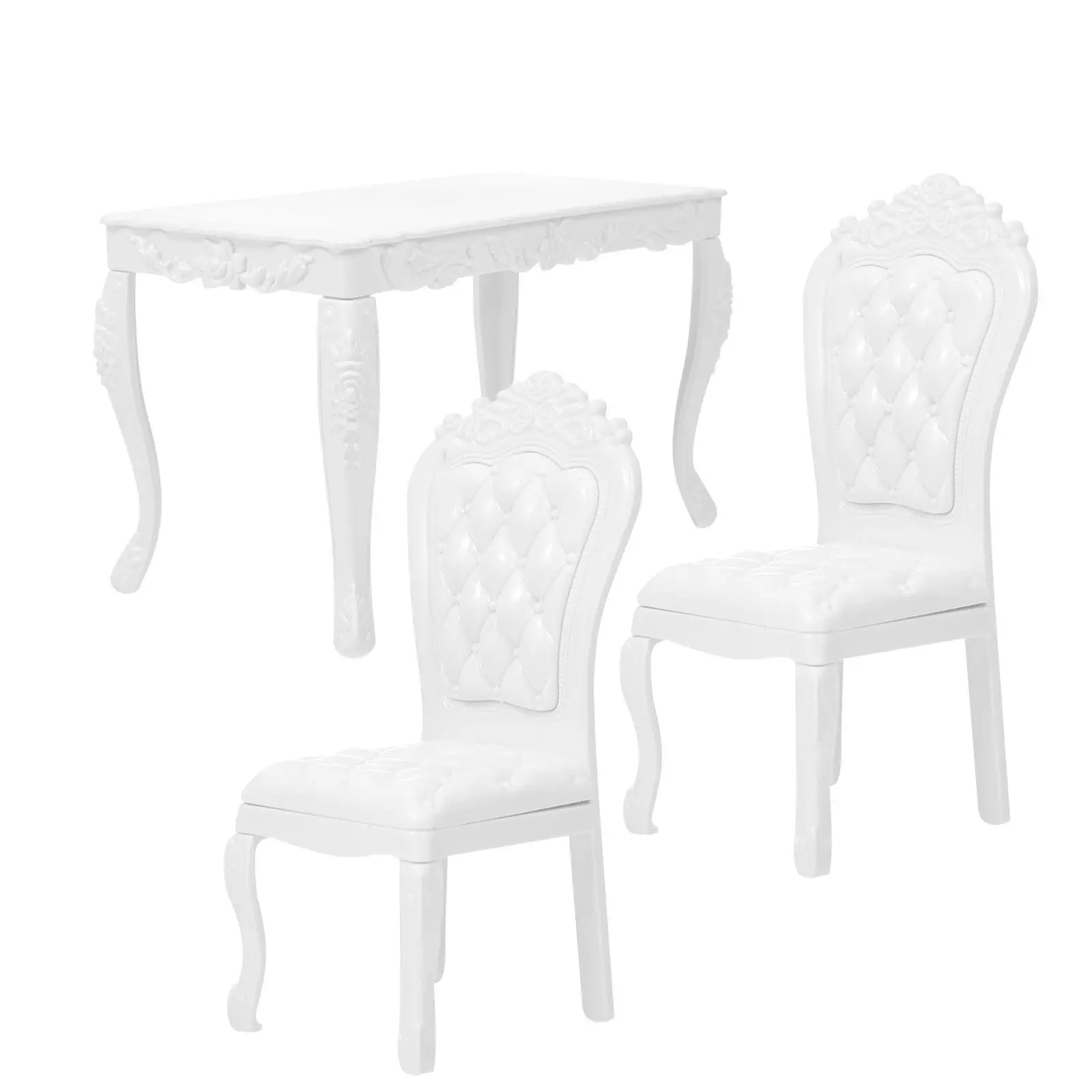 

1Set Mini Table Chair Set Exquisite Craftsmanship Furniture for Mini House Living Room Bedroom Decor Playhouse Accessory
