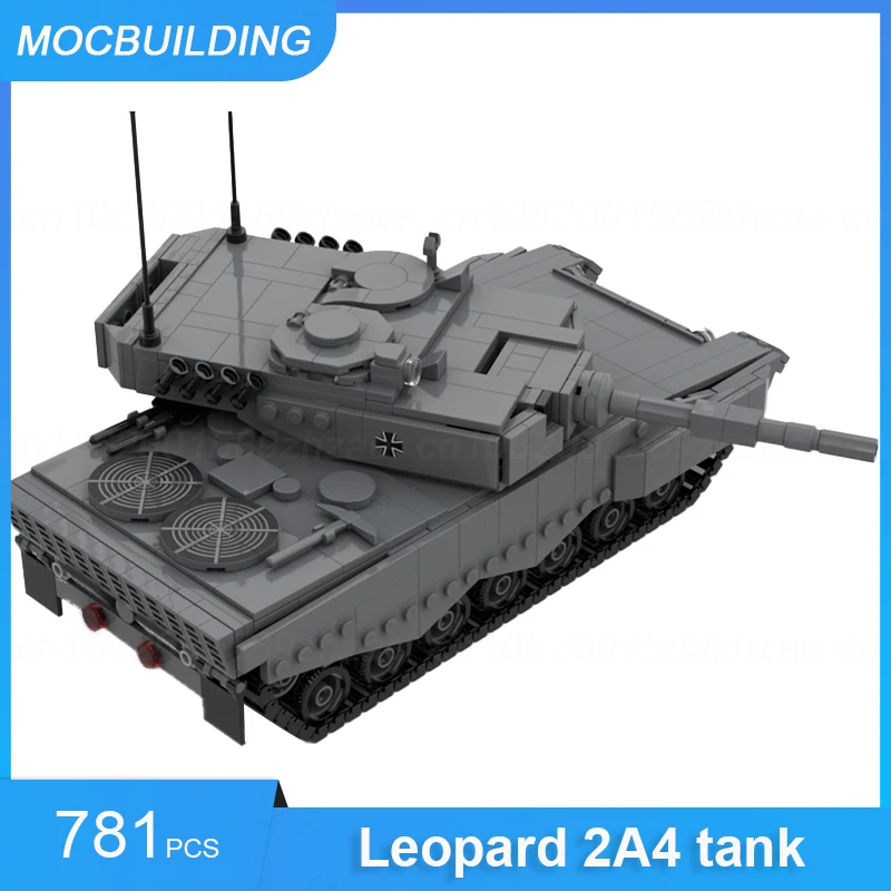 MOC Building Blocks Leopard 2A4 Tank 1:35 Scale Model DIY Assemble Bricks Military Educational Collection Xmas Toys Gifts 781PCS