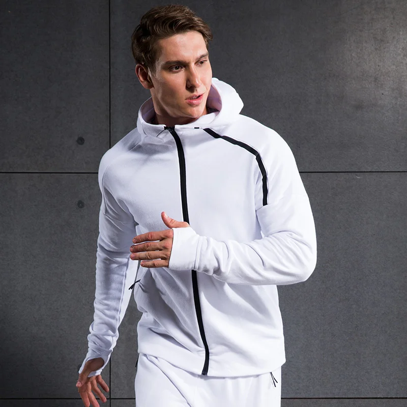 Outdoor Sports Climbing Soccer Football Gym Jogger Zipper Cardigan Coat Sweater Men s Running Fitness Excercise Hooded Jacket