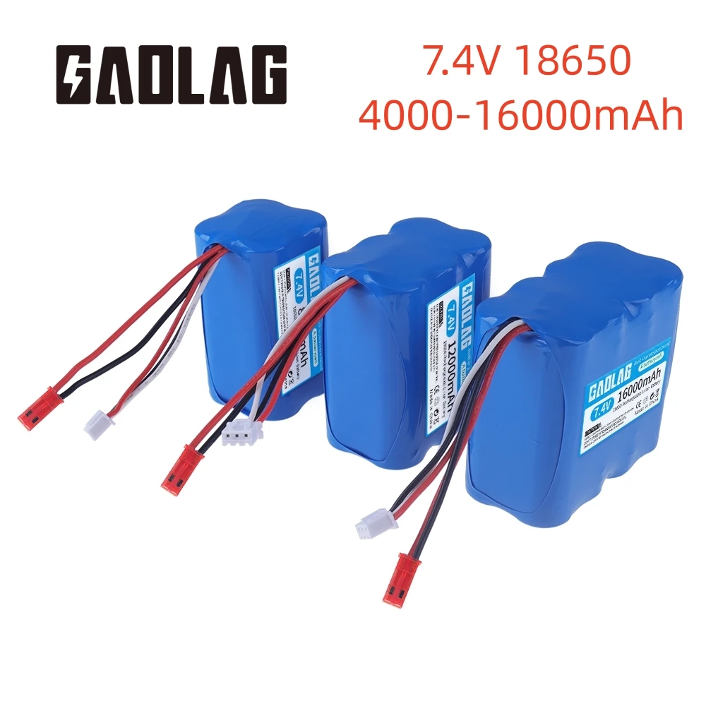 7.4V 4000mAh/16000mah 18650 2S Battery JST plug/USB for  For HuanQi 957/948/848B/827B/823/955/956/957/948 MJX F45/T55 RC cars