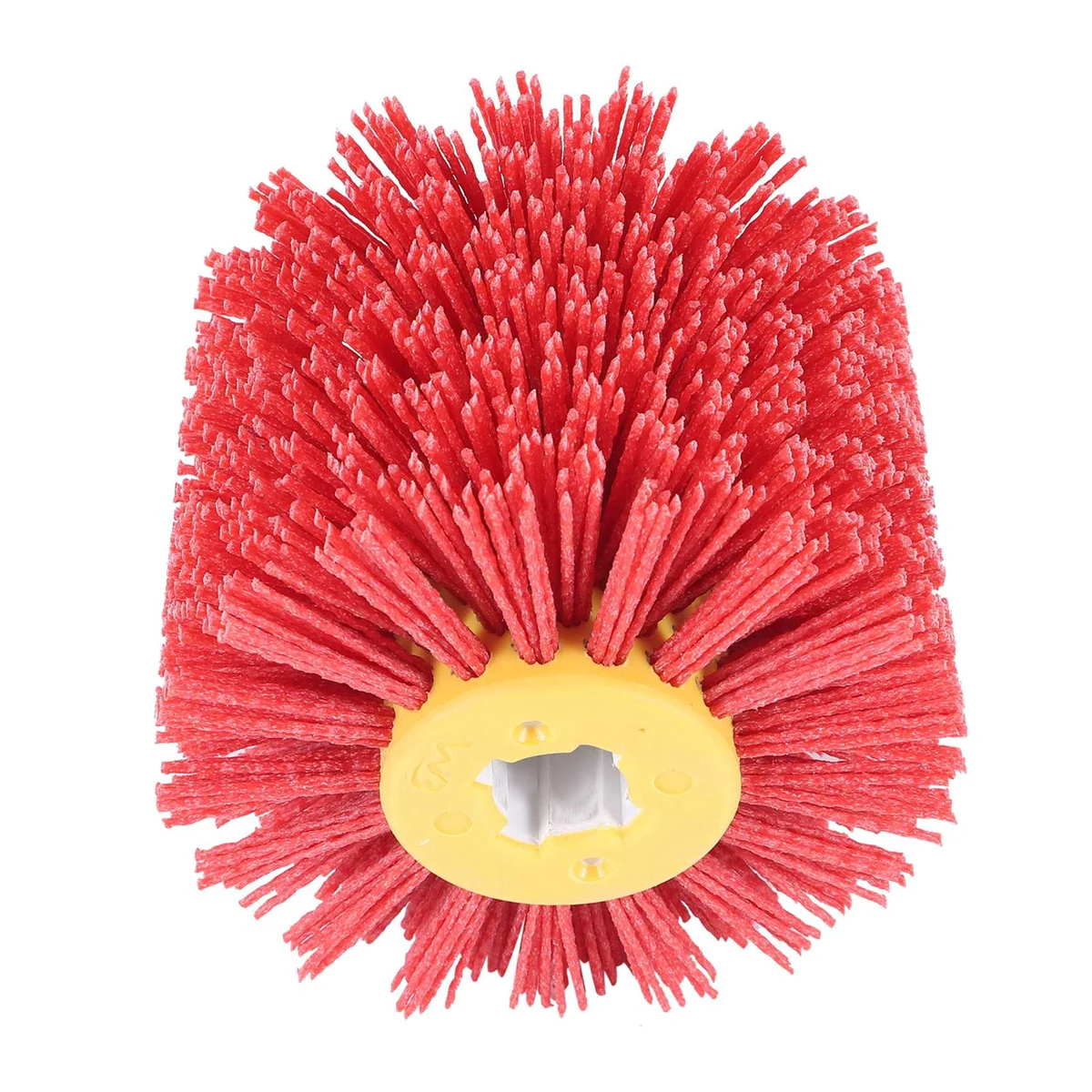 Red Abrasive Wire Drum Brushes Deburring Polishing Buffing Wheel for Furniture Wood Angle Grinder Adapter