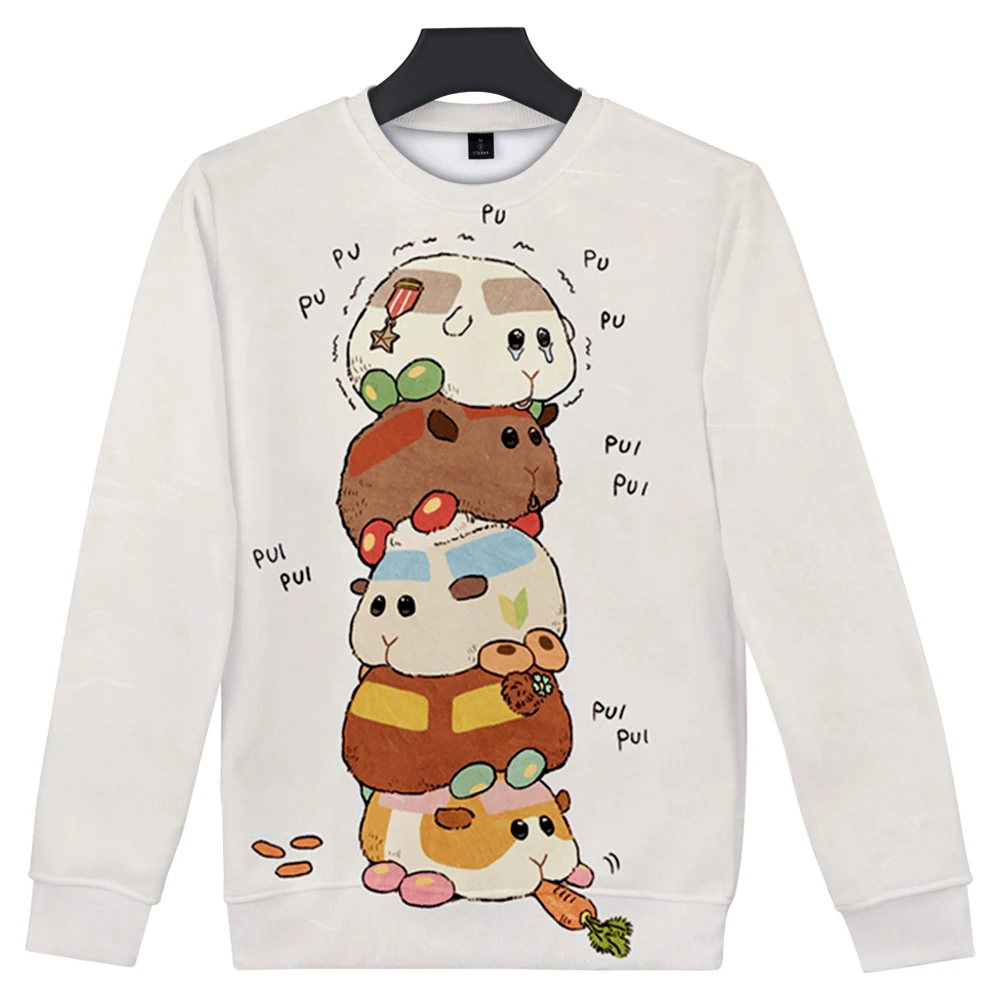 

Pui Pui Molcar Sweatshirt 3D O-Neck Men/Women Long Sleeve Unisex Outwear Harajuku Streetwear Japanese Cartoon Fashion Clothes