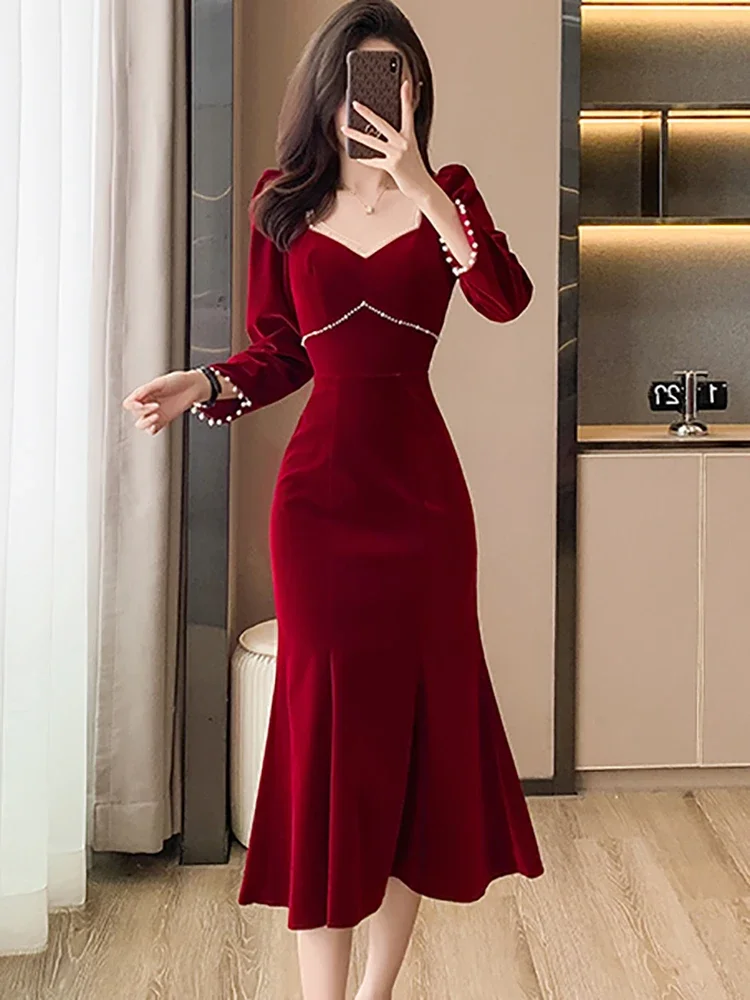 open lace back dress Margot Velvet Dress main image 0