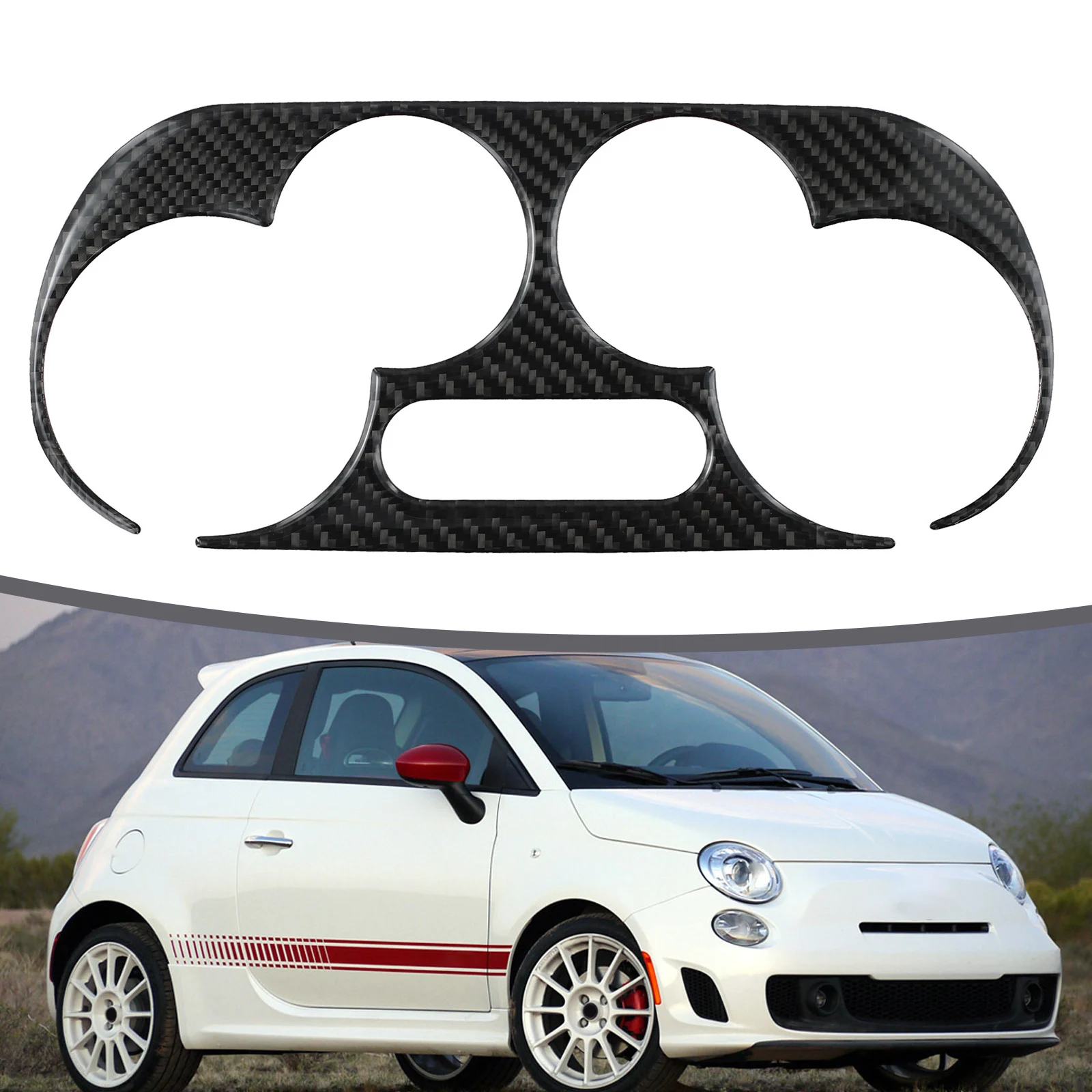 

Carbon Fiber Manual Climate Console Interior Cover Trim For 2012-15 C Car Styling Accessories