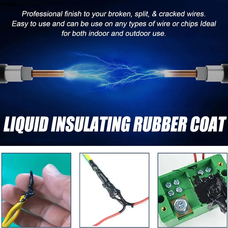 Liquid Insulating Adhesive Tape Electrical Tape Flame Retardant Fireproof Adhesive Repair Rubber Electrical Wire Cable Coat