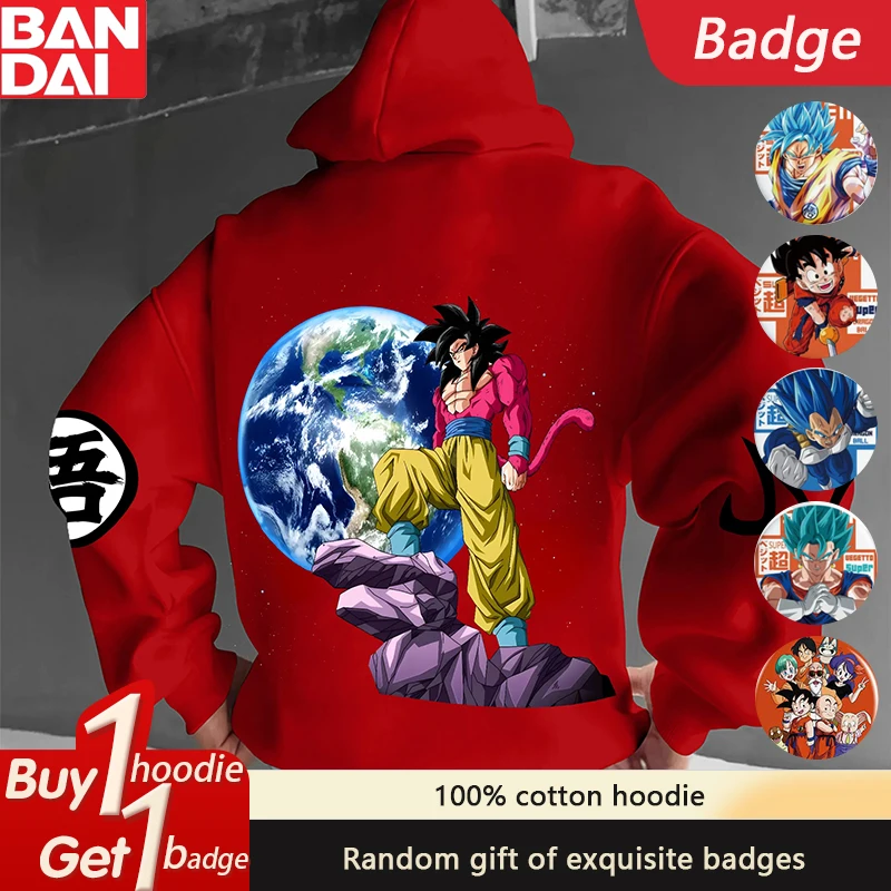 

Dragon Ball Animation Hot Blood Peripheral Hoodies Trend Men's and Women's Autumn Comfortable Loose Heavy Hoodies
