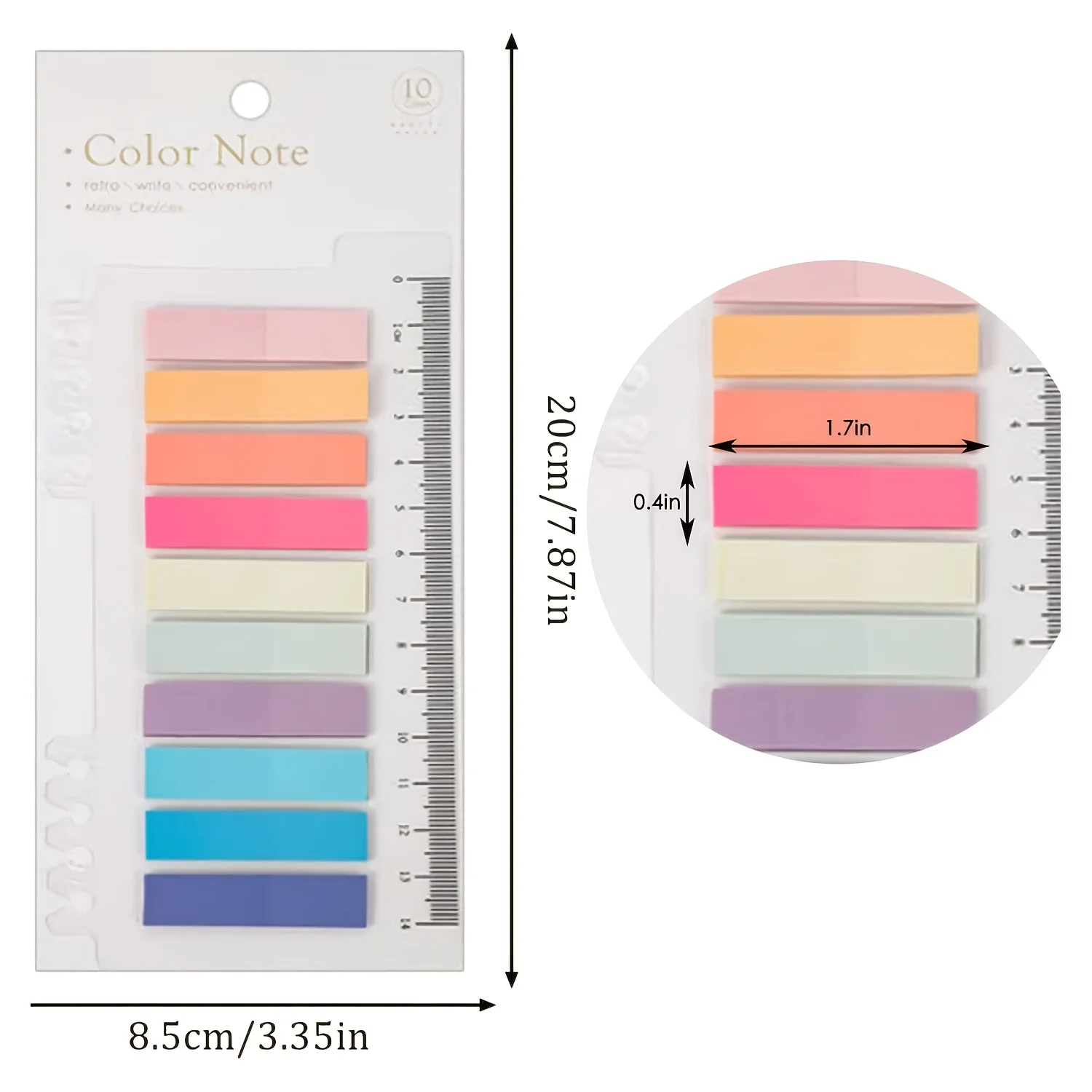 1200 Sheets Sticky Notes Set with Ruler for Index Tabs Page Markers 60 Colors