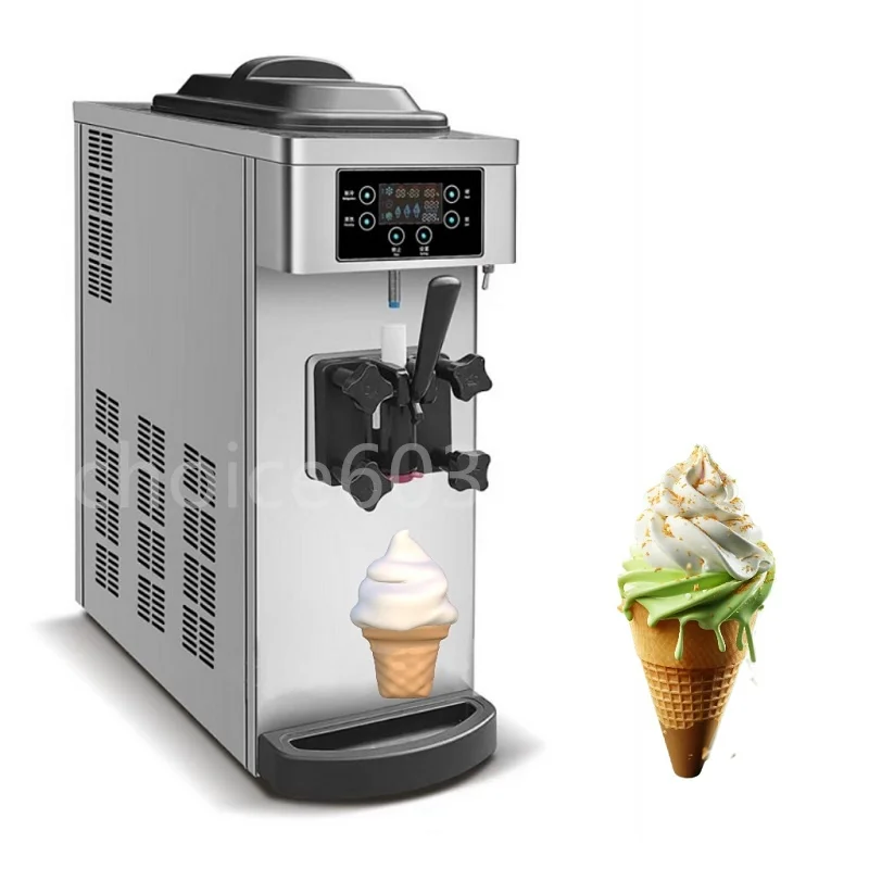 Commercial Single Tank Soft Serve Ice Cream Machine 8-10L/H Small Space Single Flavor Table Top Soft Gelato Machine for Sale