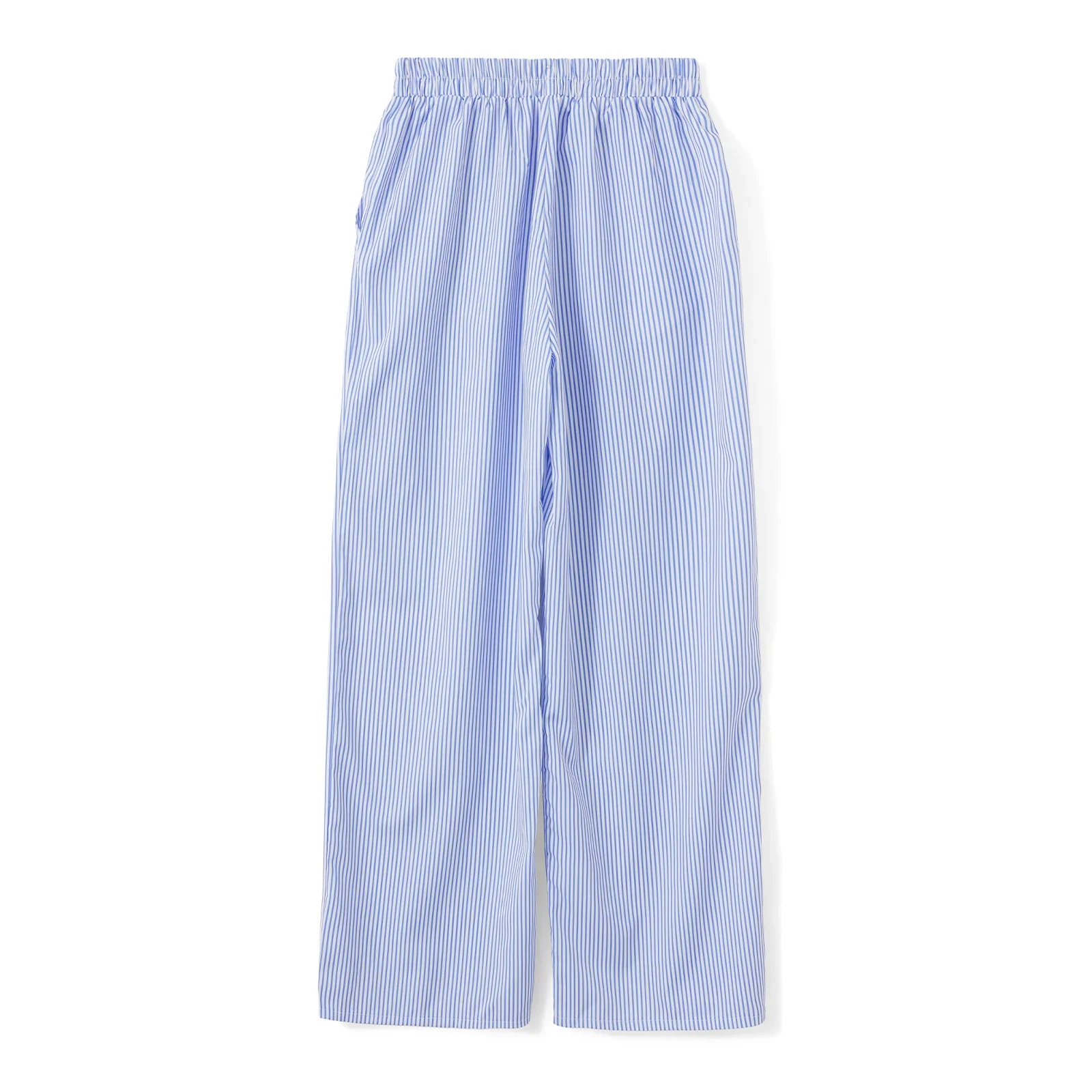 เสื้อผ้าแฟชั่นกางเกงเด็กลายทาง Y2K กางเกงเลานจ์เอวสูงกางเกงขาม้าลำลองสำหรับผู้หญิงเสื้อผ้าแนวสตรีทแวร์มีกระเป๋า2000S