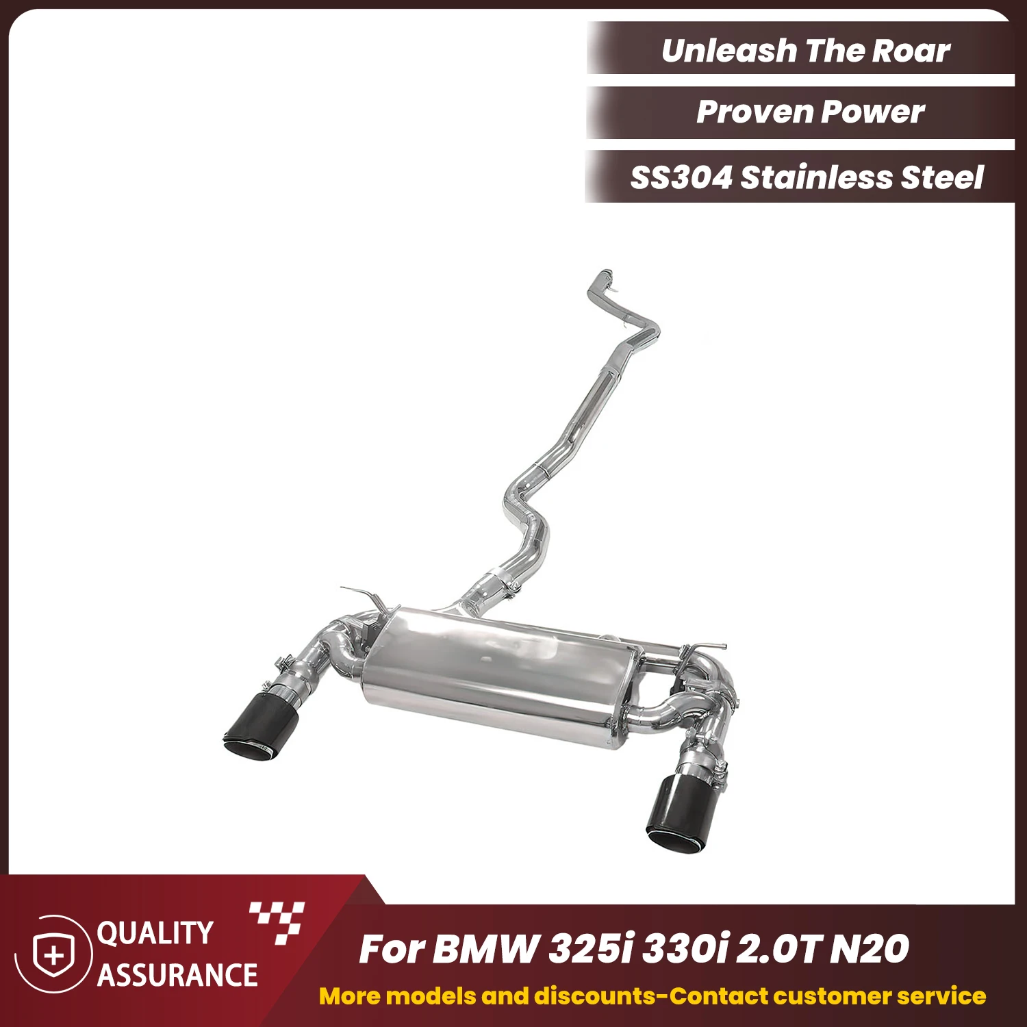 

Performance Supercar Sound ECCF SUS304 Catback Exhaust for BMW 325i 330i 2.0T N20