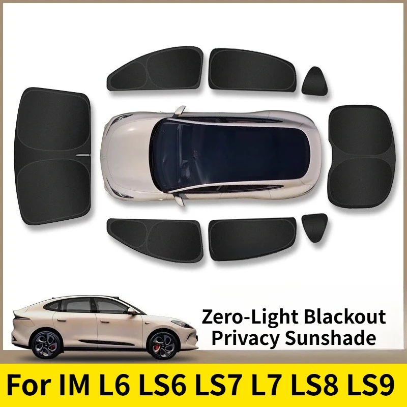 For IM L6 LS6 LS7 L7 LS8 LS9 Zero‑Light Blackout Privacy Sunshade Heat‑Insulated Camping Window Shield EV Accessories
