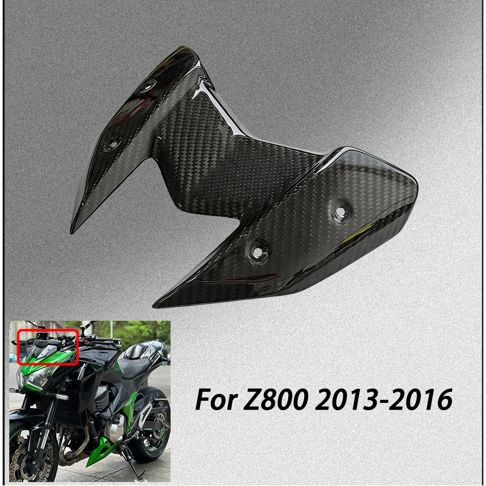 Carbon-Faser-Motorrad-Windschutzscheiben-Kit, Instrumentenabdeckung, Frontverkleidung, Windabweiser für Kawasaki Z800 2013-2016