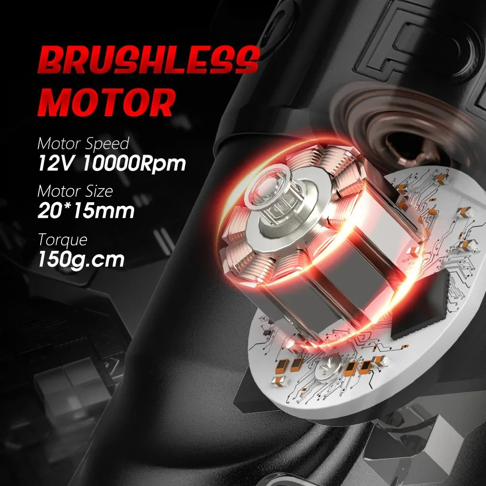 Cordless Tattoo Pen Machine Gun with Batteries, Rotating Coreless Tattoo Motor, Digital Voltage Display