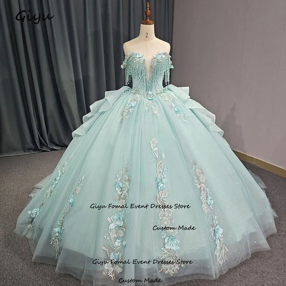 

Giyu Exquisite Lace Followers vestidos 15 quinceañera Ball Gown Beading Luxury 16 Sweet Birthday Dress Quinceanera Dress