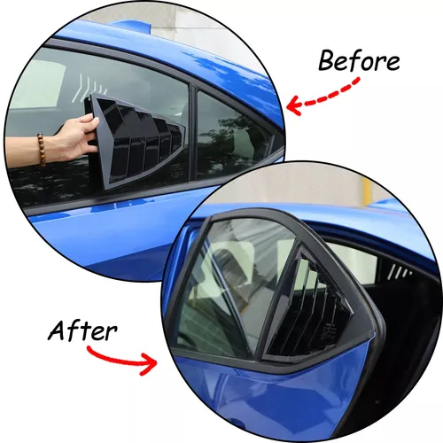 Imagen 2 del producto Para Subaru WRX STI VB 2022-2025, cubierta de persiana lateral para ventana trasera de coche, pegatina embellecedora, pala de ventilación, accesorios de fibra de carbono ABS