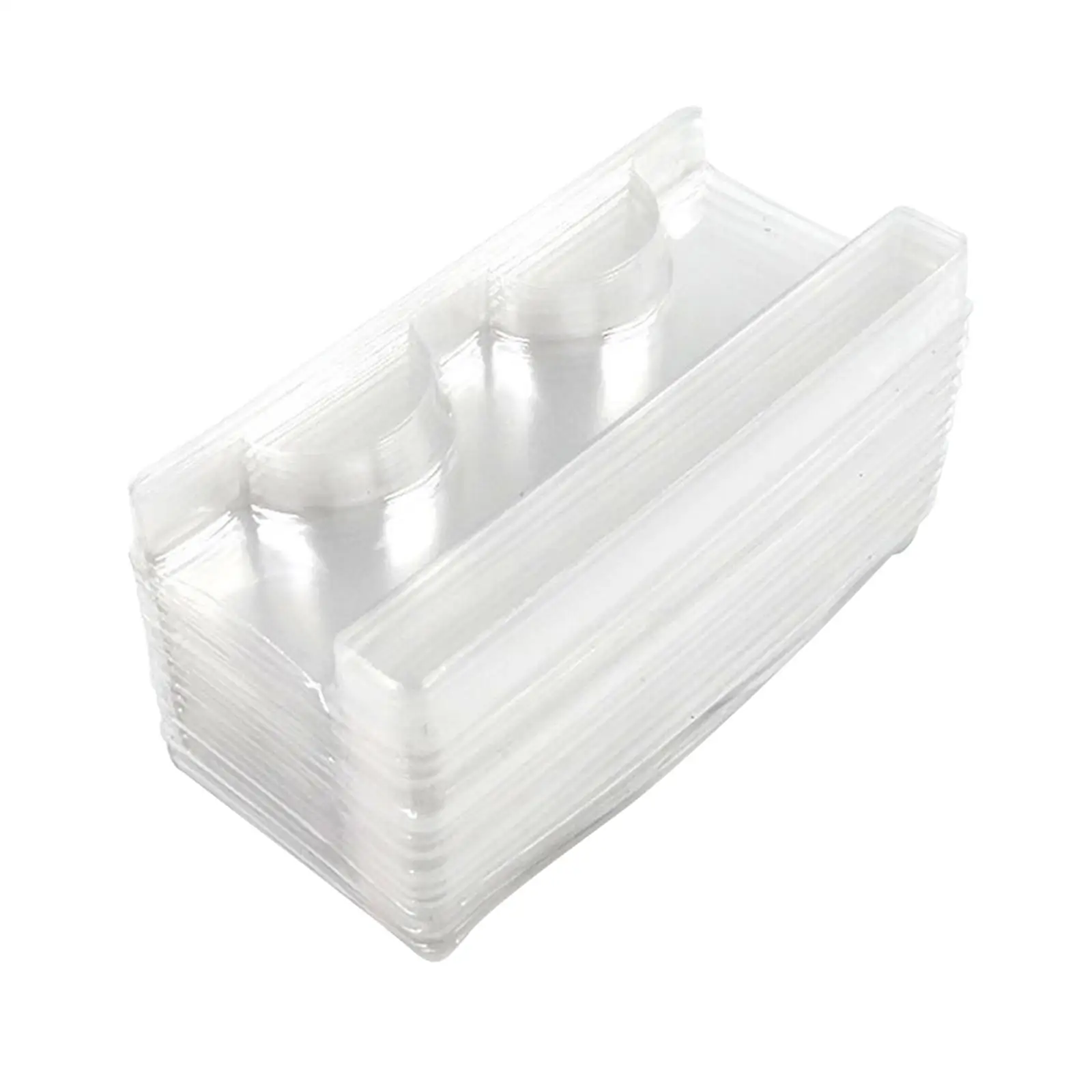 大きな正方形のつけまつげプレート 50個入り プラスチック製まつげトレイ 蓋付き プロ用美容サロン向けまつげエクステツール