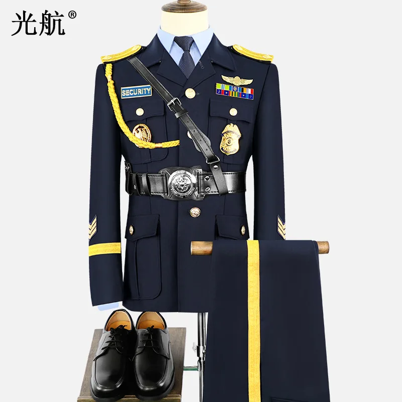 

Security suit spring, autumn and winter suit security uniform dark blue overalls new image concierge clothing