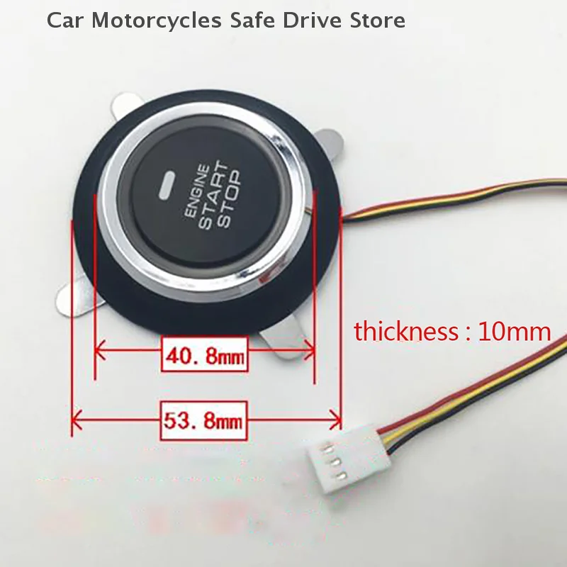 

【CM】Hot Sale 1 Pc 12V Auto Replacement Car Engine Start Stop Push Button Keyless Entry Ignition Starter Switch