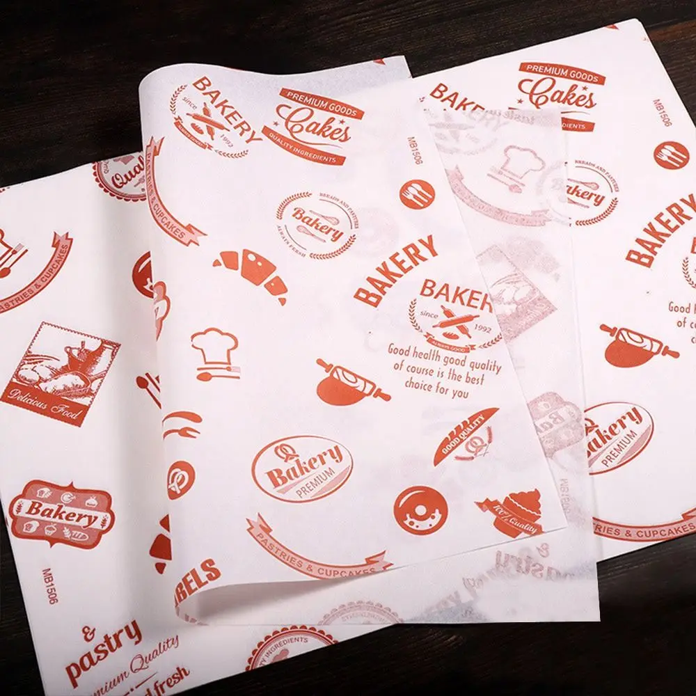 Paper Food Wrappers Paper Wax Paper Non-stick Newspaper Style Food Packaging Oil-proof Baking Paper Wax Paper Wrapping Paper