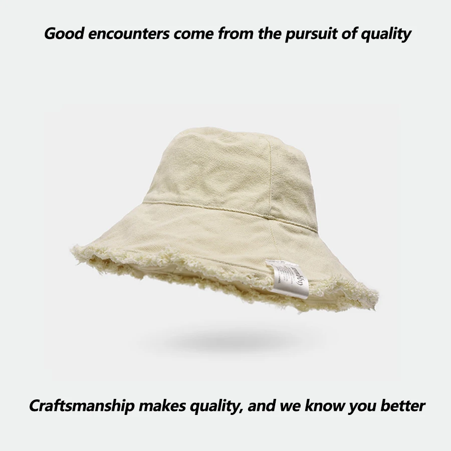 New style fur trimmed old fisherman hat for women, summer sun protection and sunshade hat for men, retro basin hat trend