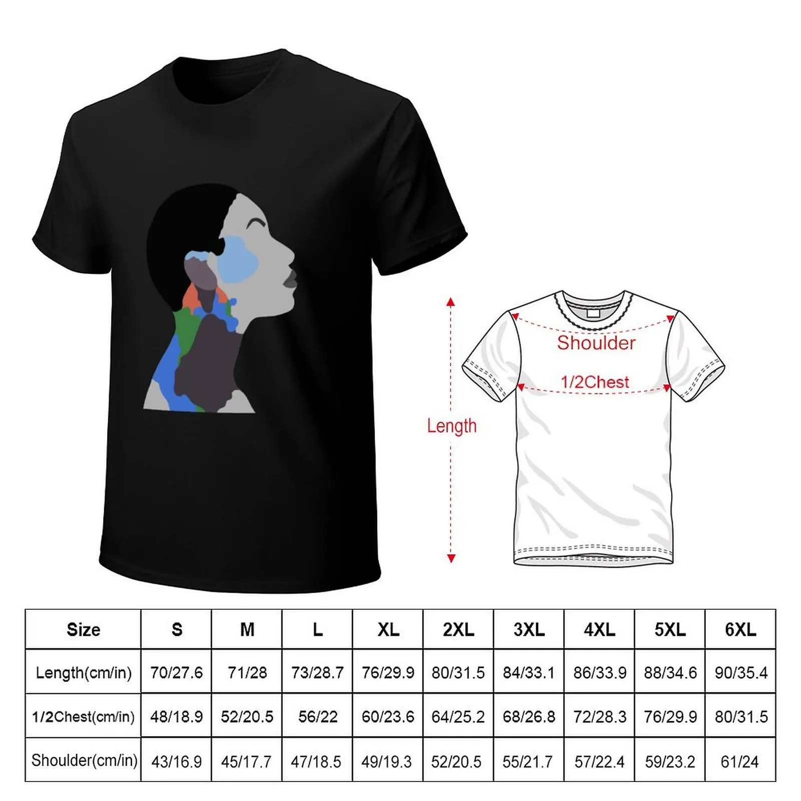 Dominique Fils-Aimé Outline T-Shirt Streetwear Print Tee Shirt