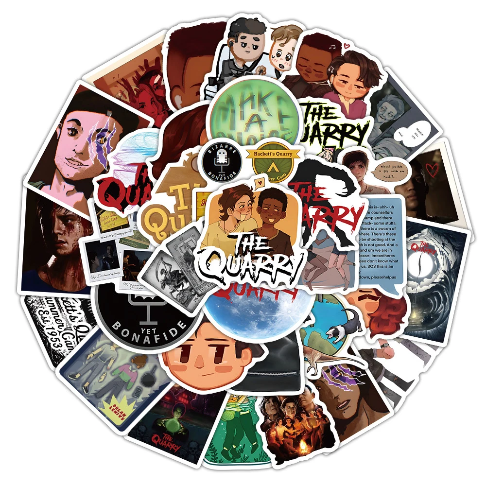 

10/30/50pcs Horror Movie Game The Quarry Stickers Waterproof DIY Skateboard Laptop Phone Car Cool Cartoon Decoration Decals Toy