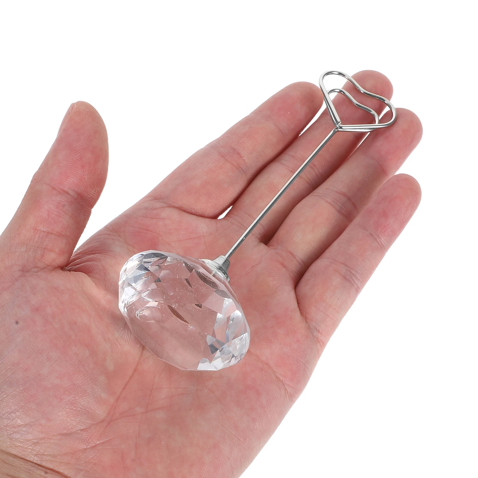 

Crystal Photo Clip Heart Note Holder Desktop Photo Stand Decorative Place Card Holder Table Number Wedding Office