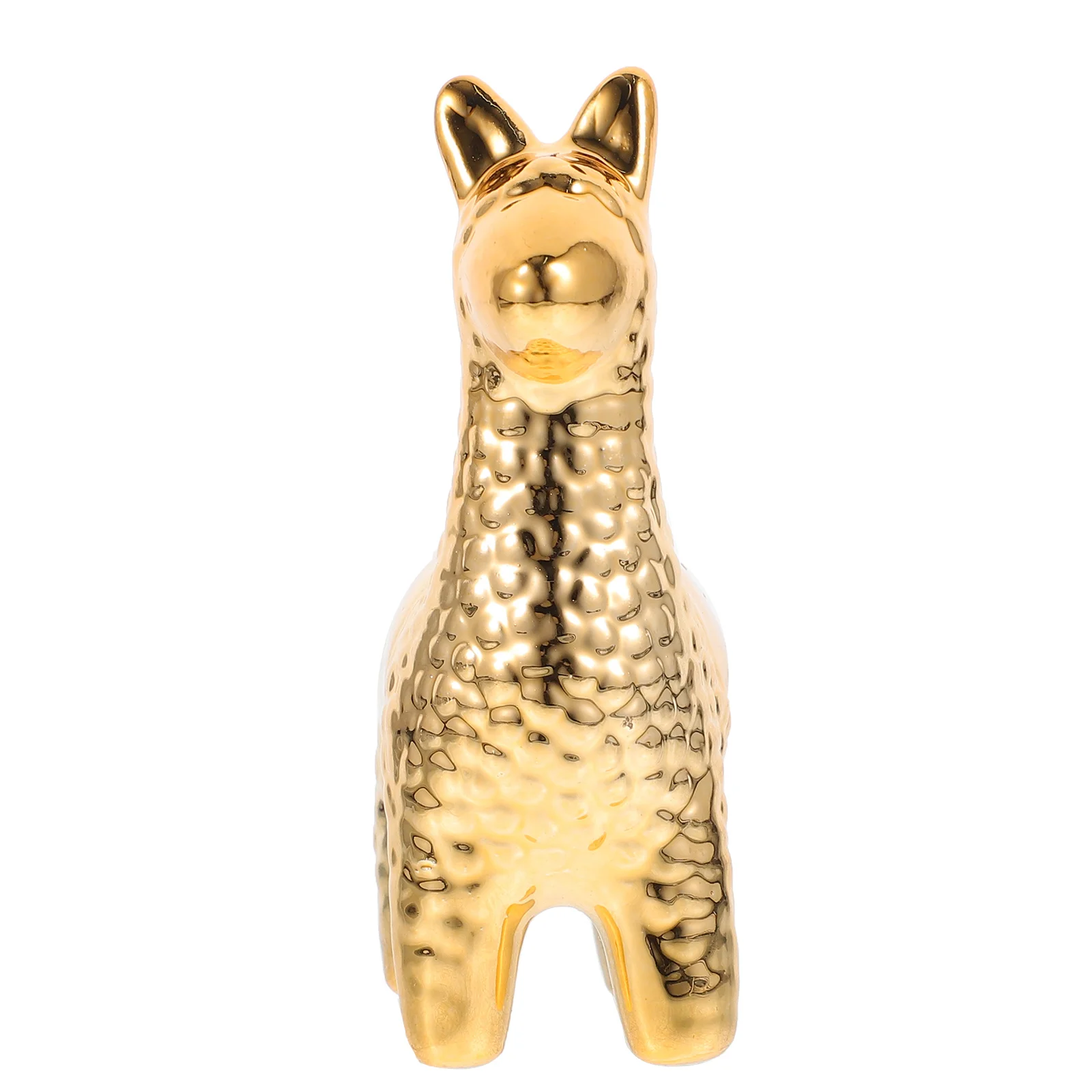 

Home Decor Alpaca Ornaments Office Decoration Statue Golden Decorative Figurine