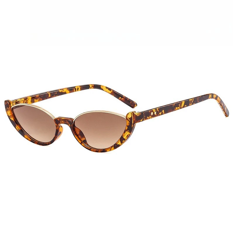Vintage Small Cat Eye Sunglasses Women Trendy Half-frame Glasses UV400 Fashion Driving Shades Summer Traveling Anti UV Eyewear