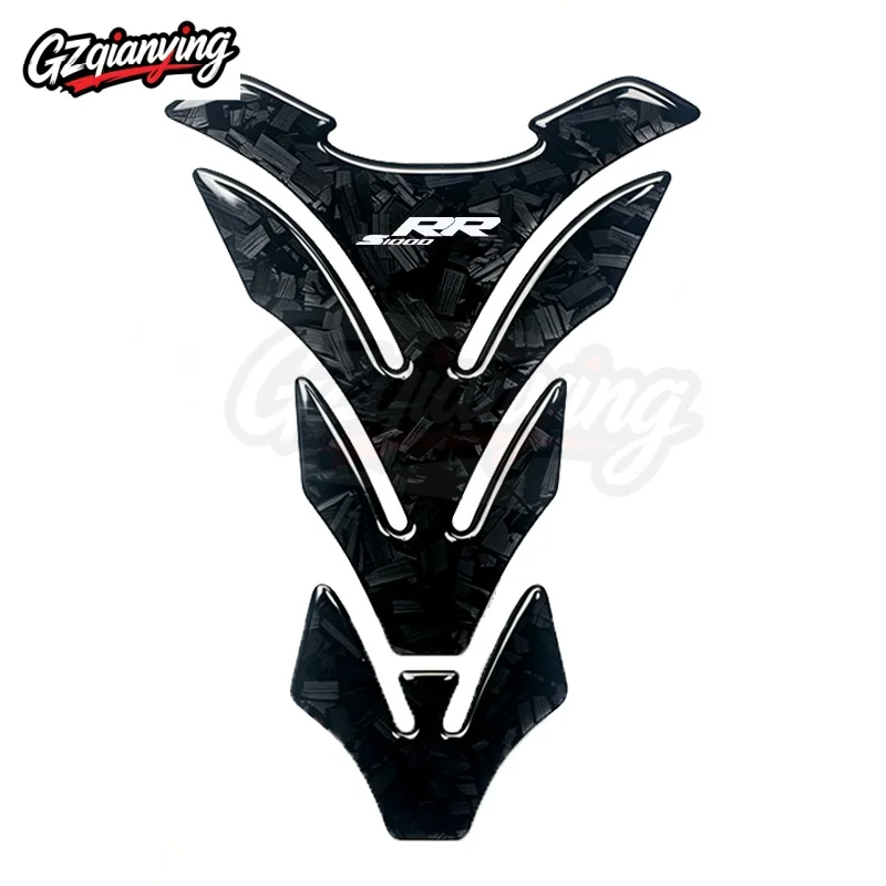 3D Forged Carbon Fiber Tank Pad Protector Sticker Decal For S 1000RR S 1000 RR LOGO Waterproof & Anti-slip Scratch Resistant