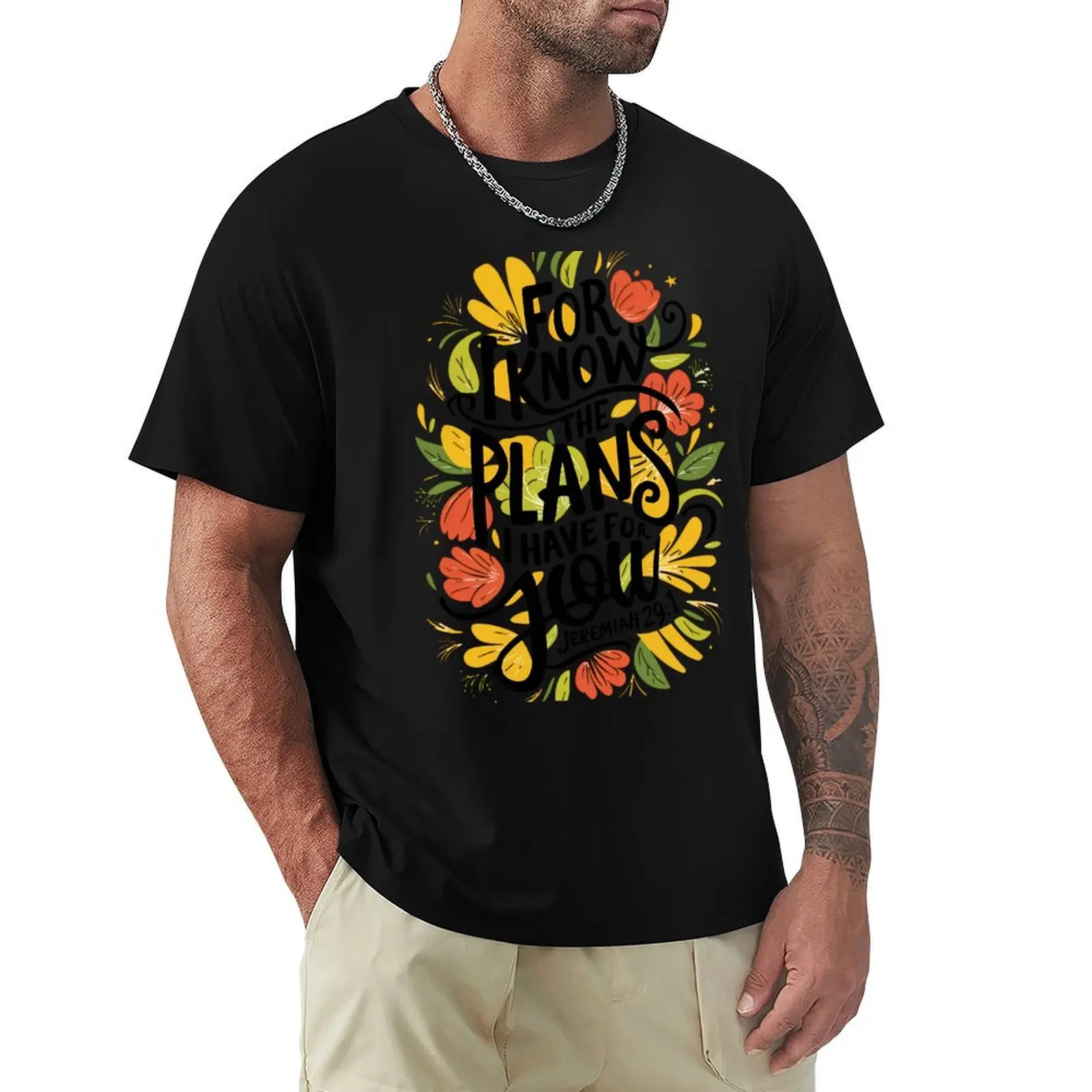 FOR I KNOW THE PLANS I HAVE FOR YOU BIBLE VERSE T-Shirt Casual Loose Fit Short Sleeve T-Shirt