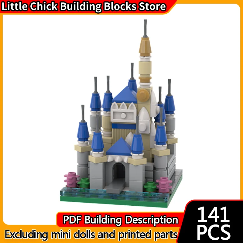 Briques de construction MOC modèle Street View, château d'architecture Miniature, technologie modulaire, cadeaux de vacances pour enfants, jouets à assembler, costume