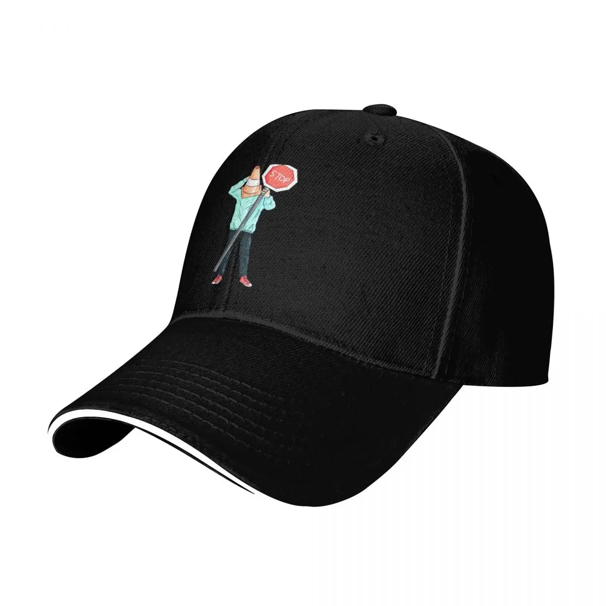 STOP Baseball Cap Strapback Dad Hat Six Panel Structured Crown Sun Protection UPF 50+