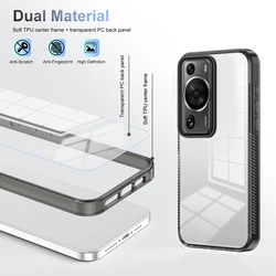 Case for Huawei P60 Pro P 60 Silicone Protection Hard Clear Phone Cover HuaweiP60Pro MNA-AL00 MNA-LX9 LNA-AL00 LNA-LX9 Coque L1