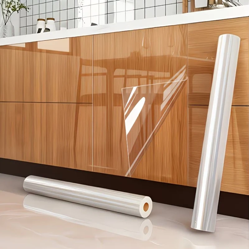 Transparent Electrostatic Protective Film Oil-Proof Waterproof Stain-Resistant Kitchen Wallpaper Home Decoration Wall Stickers.