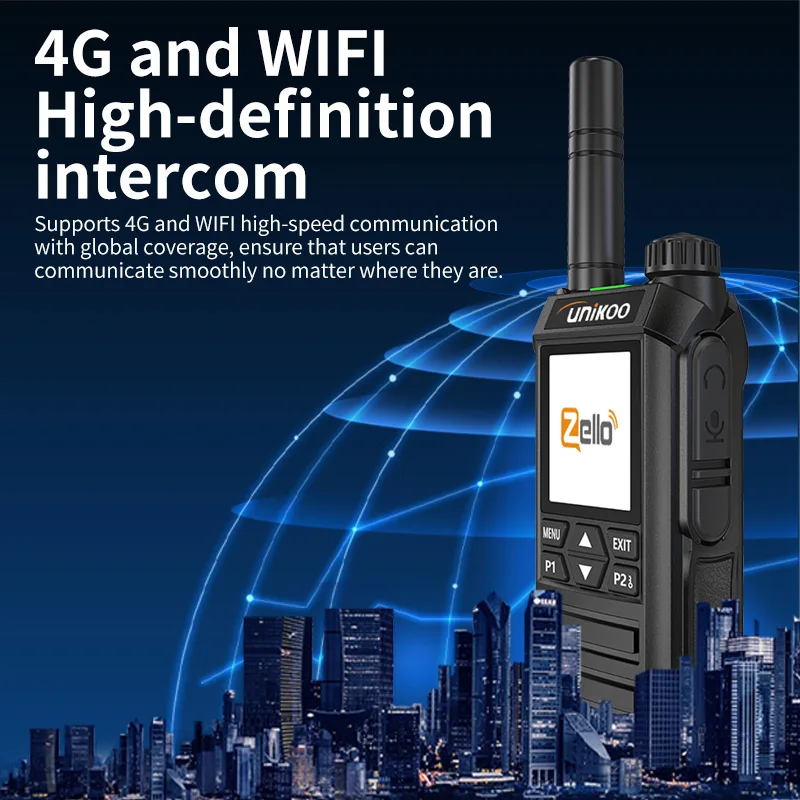UNIKOO UP50 ELLO Walkie Talkie 4G Netzwerk 2 PCS Android 5.1 5200 mAh Wifi Kompatibel Bluetooth Global POC Radio