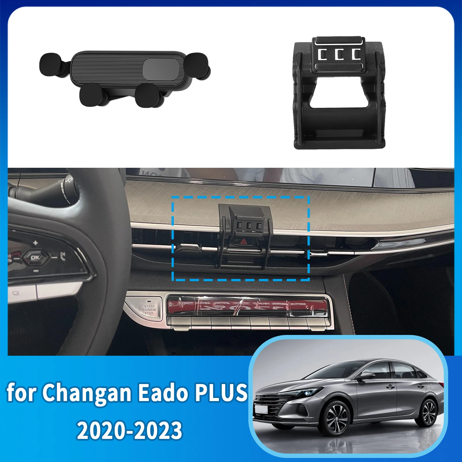 

​​fit for Changan Eado PLUS 2020~2023 Phone Holder, Dashboard Screen Mount Bracket Easy Installation​​ Car accessoires