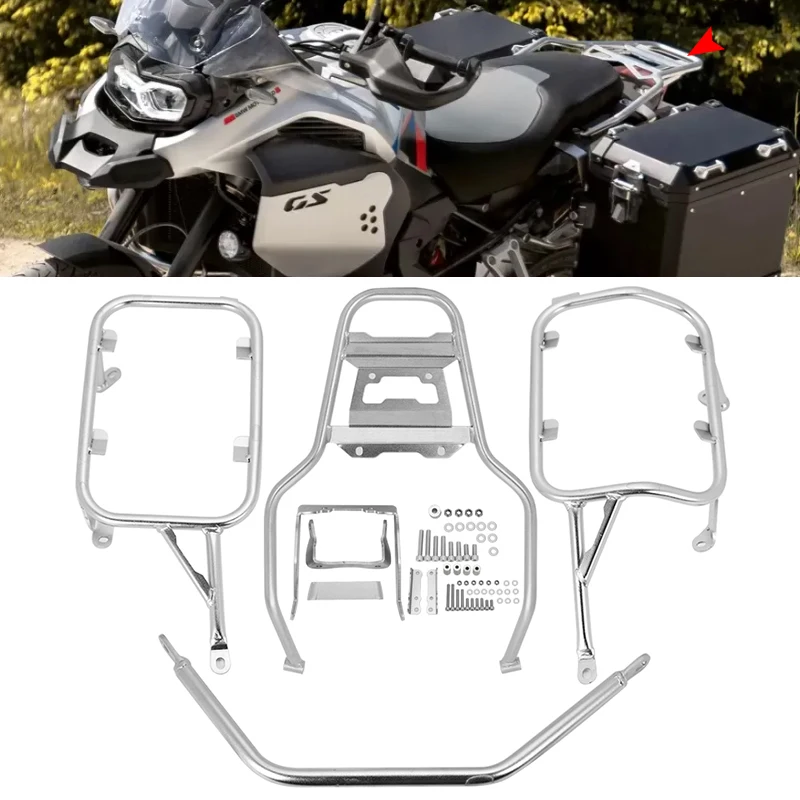 

Motorcycle Luggage Rack For BMW F900GS Stainless Steel Pannier Top Case Bracket F 900 GS 2024 2025 Support Saddlebag Tail Holder