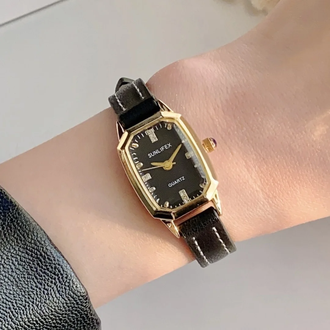 Sunlifex Casual Watches Square Leather Strap Fashionable Clock Quartz Wristwatch for Women Ladies Watch Gift relojes de mujer