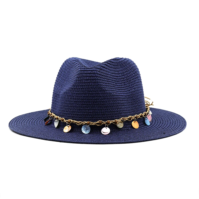 58-60CM Panama Hat Summer Leisure Sun Hats For Women Men Beach Straw Hats Fashion UV Sun Protection Travel Caps Chapeu Feminino